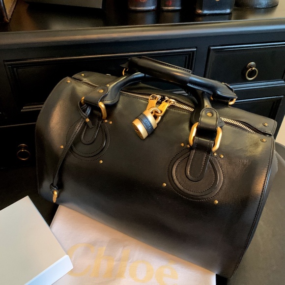 Chloe | Bags | Chloe Black Leather Handbag Euc | Poshmark EUC With Tags Auth. Chloe Black Leather Handbag